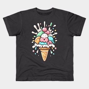 Surprised ice cream Kids T-Shirt